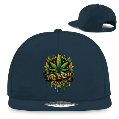 Division420 Snapback Cap The Weed aus Baumwoll-Twill mit flachem Schirm und Retro Snapback-Verschluss