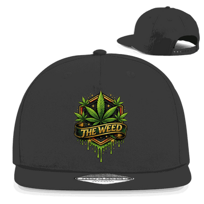Division420 Snapback Rapper Cap The Weed aus Baumwoll-Twill mit flachem Schirm und Retro-Snapbackverschluss