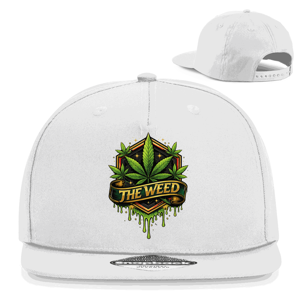 Division420 Snapback Cap The Weed aus Baumwoll-Twill mit flachem Schirm und Retro-Snapbackverschluss