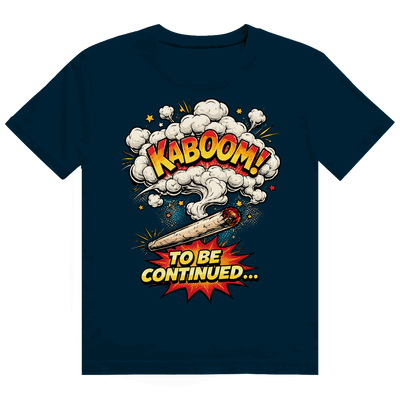 Division420 Heavy Cotton T-Shirt schwarz mit "To be continued" Aufdruck und nachhaltigem Design
