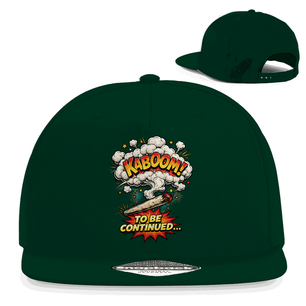 Division420 Snapback Cap To be continued aus Baumwoll-Twill mit flachem Schirm und Retro Snapback-Verschluss