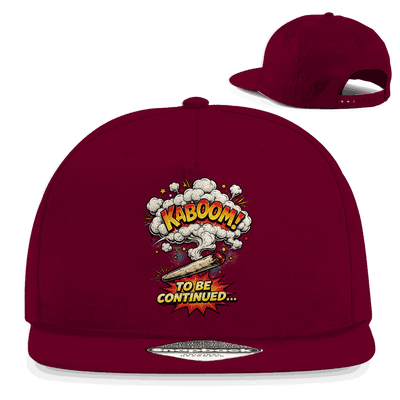 Division420 Snapback Cap To be continued schwarz mit flachem Schirm und Retro-Snapback-Verschluss