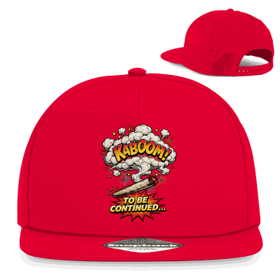 Division420 Snapback Cap in Schwarz mit flachem Schirm und klassischem 5-Panel Design