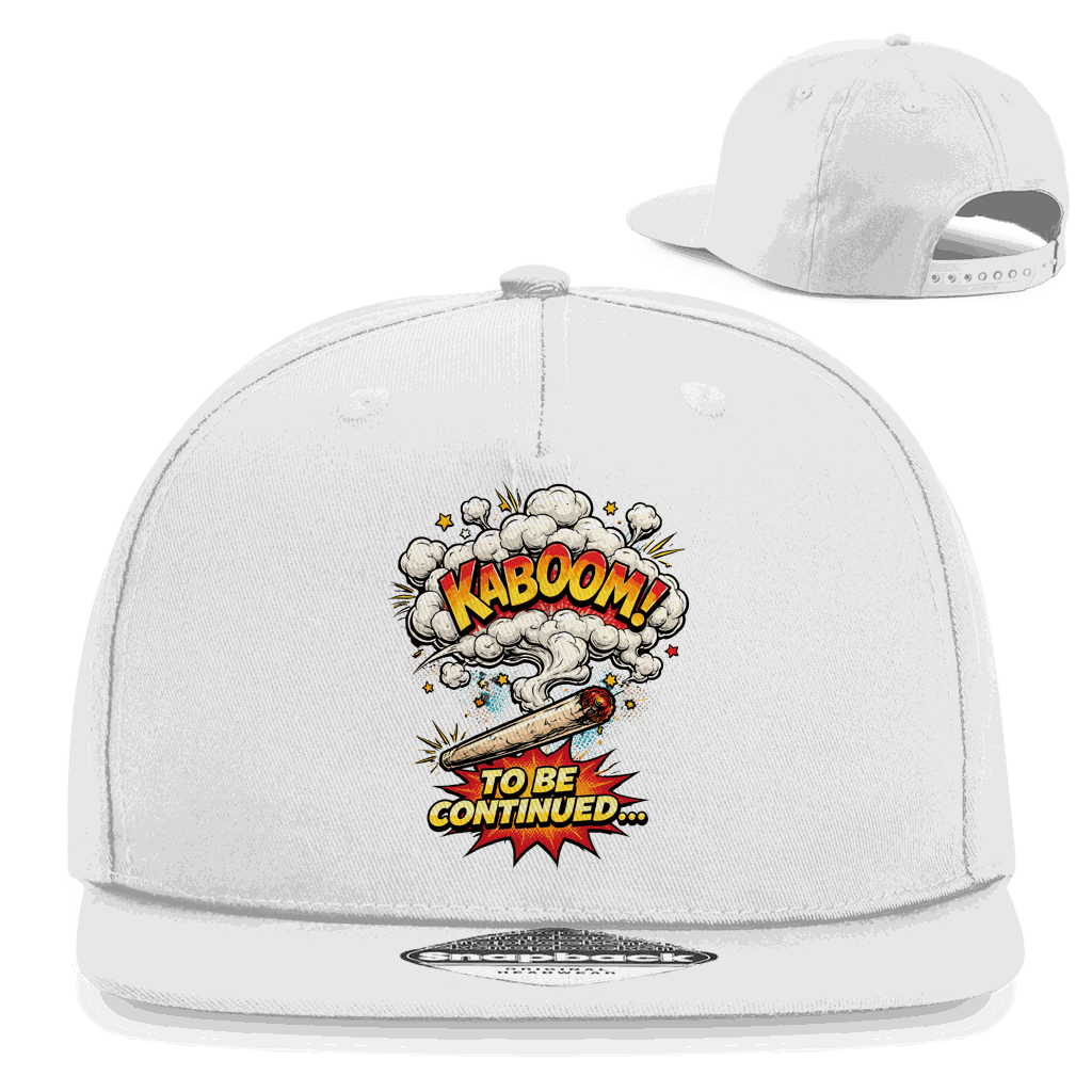 Division420 Snapback Cap To be continued urban Style Baumwoll-Twill 5-Panel Design flacher Schirm Streetwear Statement