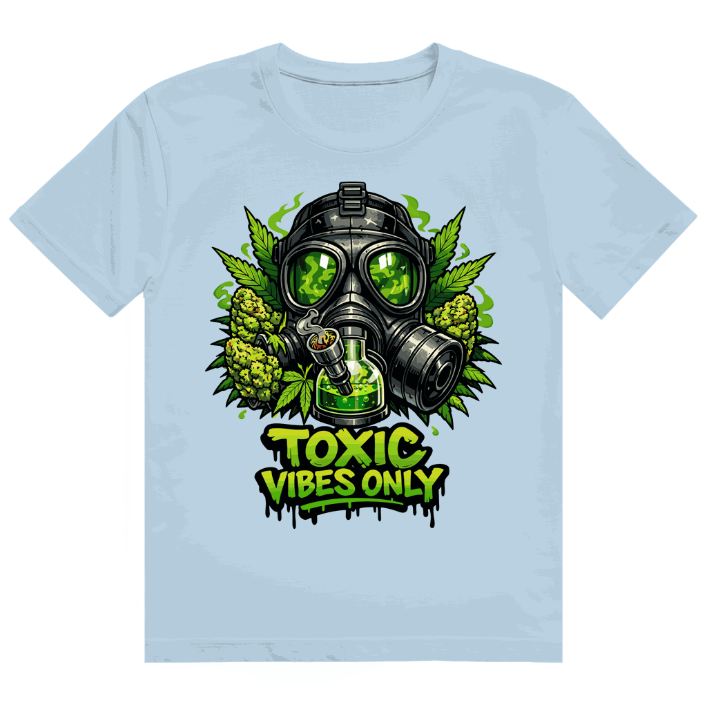 Division420 Heavy Cotton T-Shirt Toxic Vibes Only mit modernem Tubular Fit und nachhaltiger Produktion