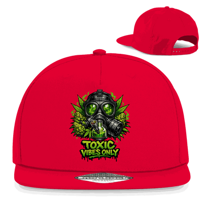 Division420 Snapback Rapper Cap Toxic Vibes Only in Baumwoll-Twill mit flachem Schirm und Retro-Snapbackverschluss
