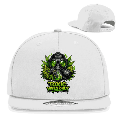 Division420 Snapback Rapper Cap Toxic Vibes Only 5-Panel Baumwoll-Twill Streetwear mit Retro-Snapbackverschluss