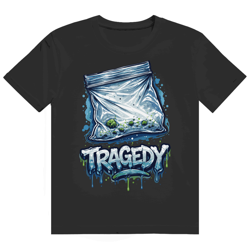 Division420 Heavy Cotton T-Shirt Tragedy in modernem Tubular Fit aus nachhaltiger Baumwolle