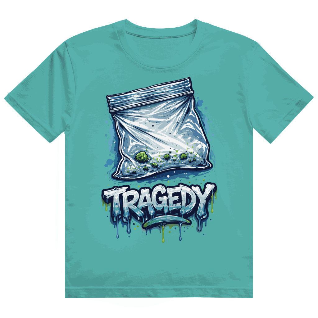 Division420 Heavy Cotton T-Shirt Tragedy in Weiß mit modernem Tubular Fit und nachhaltiger Baumwolle
