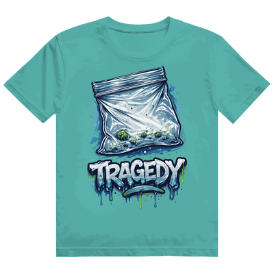 Division420 Heavy Cotton T-Shirt Tragedy in Weiß mit modernem Tubular Fit und nachhaltiger Baumwolle