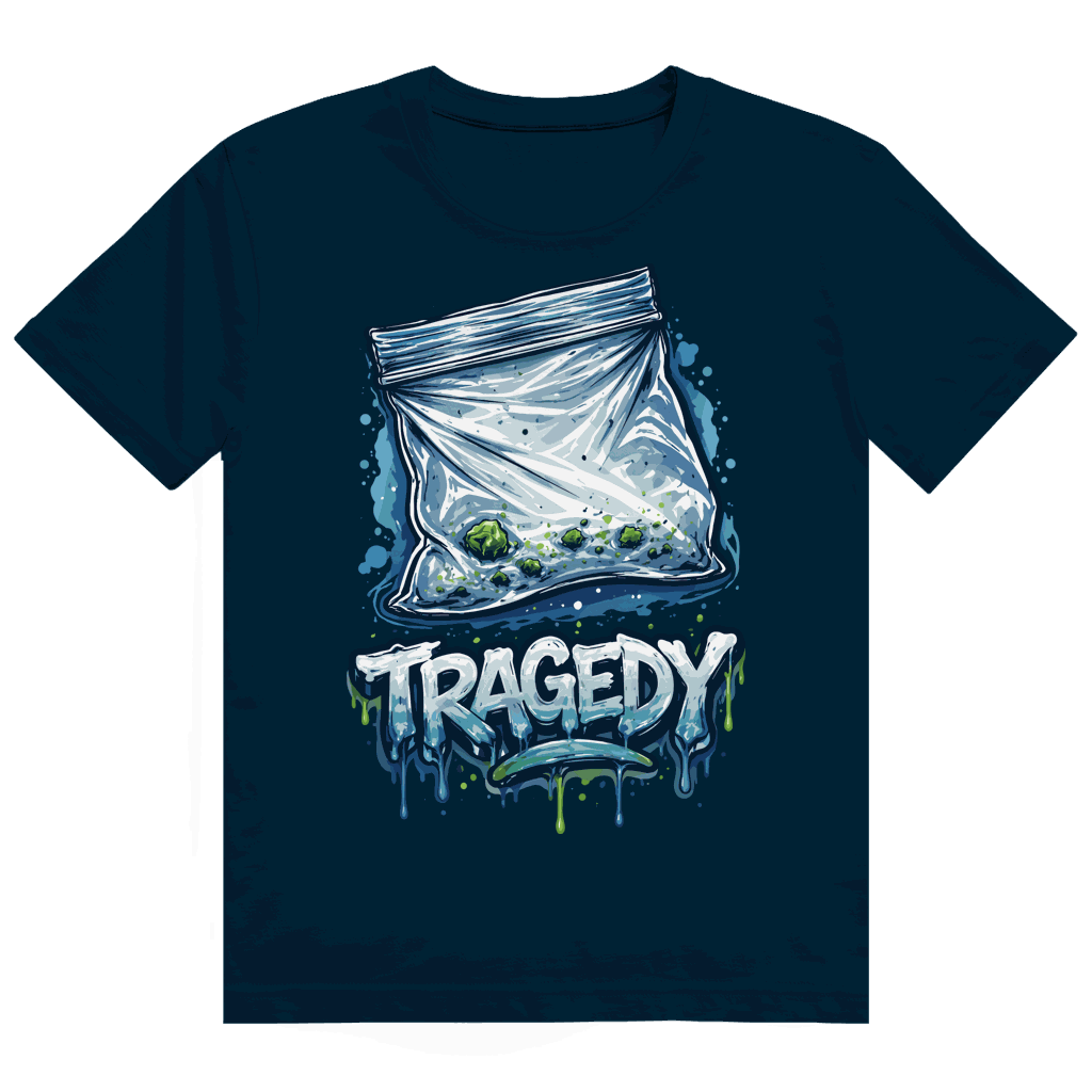 Division420 Heavy Cotton T-Shirt Tragedy in Weiß mit modernem Tubular Fit und nachhaltiger Baumwolle