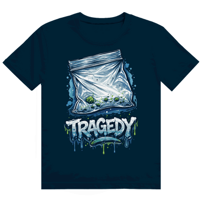 Division420 Heavy Cotton T-Shirt Tragedy in Weiß mit modernem Tubular Fit und nachhaltiger Baumwolle