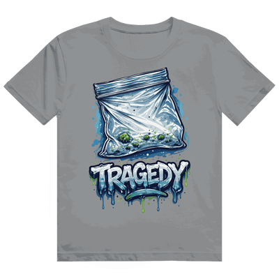 Division420 Heavy Cotton T-Shirt Tragedy in weiß mit modernem Tubular Fit und nachhaltiger Baumwolle