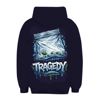 Unisex Oversize Hoodie Tragedy von Division420 in urbanem Stil mit Kapuze und Kängurutasche
