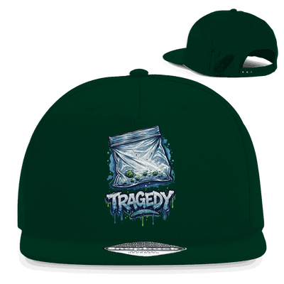 Division420 Snapback Rapper Cap Tragedy aus Baumwoll-Twill mit flachem Schirm und Retro-Snapbackverschluss