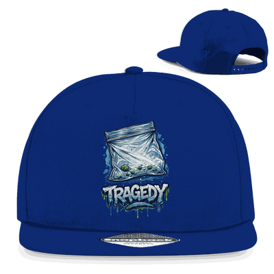 Schwarze Snapback Rapper Cap Tragedy von Division420 mit flachem Schirm und Retro-Snapback Verschluss
