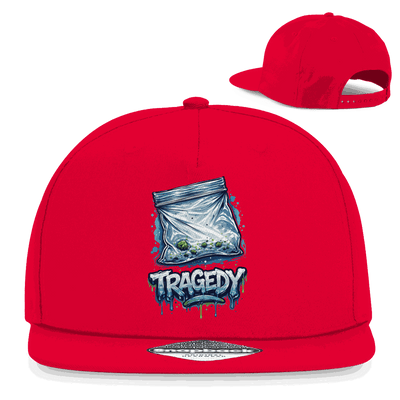 Division420 Snapback Rapper Cap Tragedy aus Baumwoll-Twill mit flachem Schirm und Retro-Snapbackverschluss