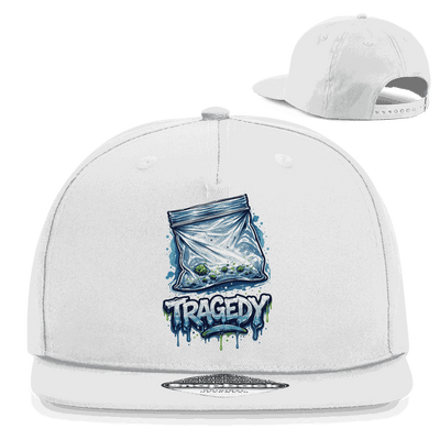 Division420 Snapback Rapper Cap Tragedy aus Baumwoll-Twill mit flachem Schirm und Retro-Snapbackverschluss