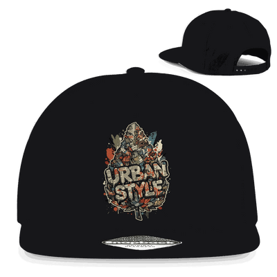 Division420 Snapback Cap Urban Style 5-Panel Baumwoll-Twill mit flachem Schirm und Retro Snapback-Verschluss