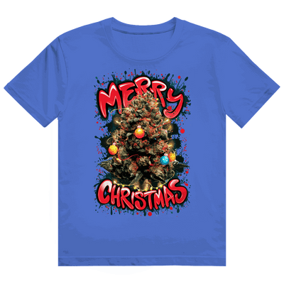Division420 Heavy Cotton T-Shirt mit Weed Weihnachtsbaum Motiv, gemütlich und nachhaltig