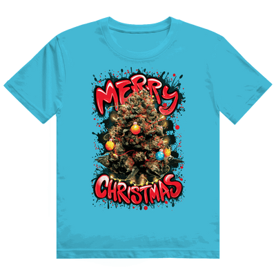 Heavy Cotton T-Shirt von Division420 mit Weed Christbaum-Motiv, 100% Baumwolle, hochwertig und nachhaltig