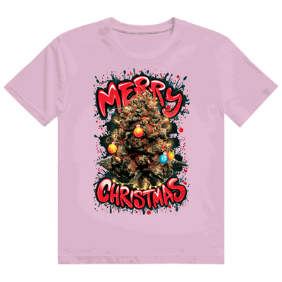 Division420 Heavy Cotton T-Shirt mit Weed Weihnachtsbaummotiv, hochwertig, nachhaltig und komfortabel
