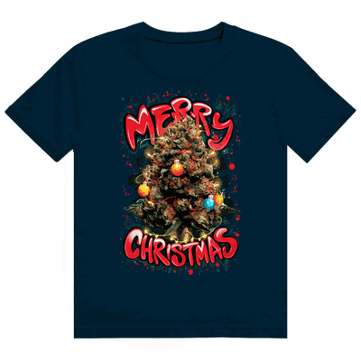 Heavy Cotton T-Shirt mit Weed Weihnachtsbaum Design von Division420 in hochwertiger Baumwolle