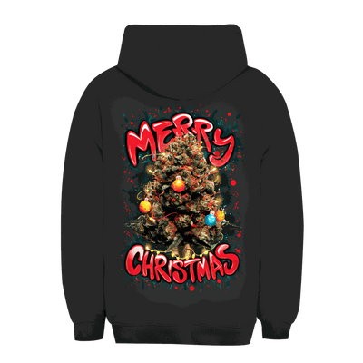 Unisex Oversize Hoodie von Division420 mit Weed Weihnachtsbaum Design, urbaner Stil, Baumwollmischung, nachhaltige Produktion