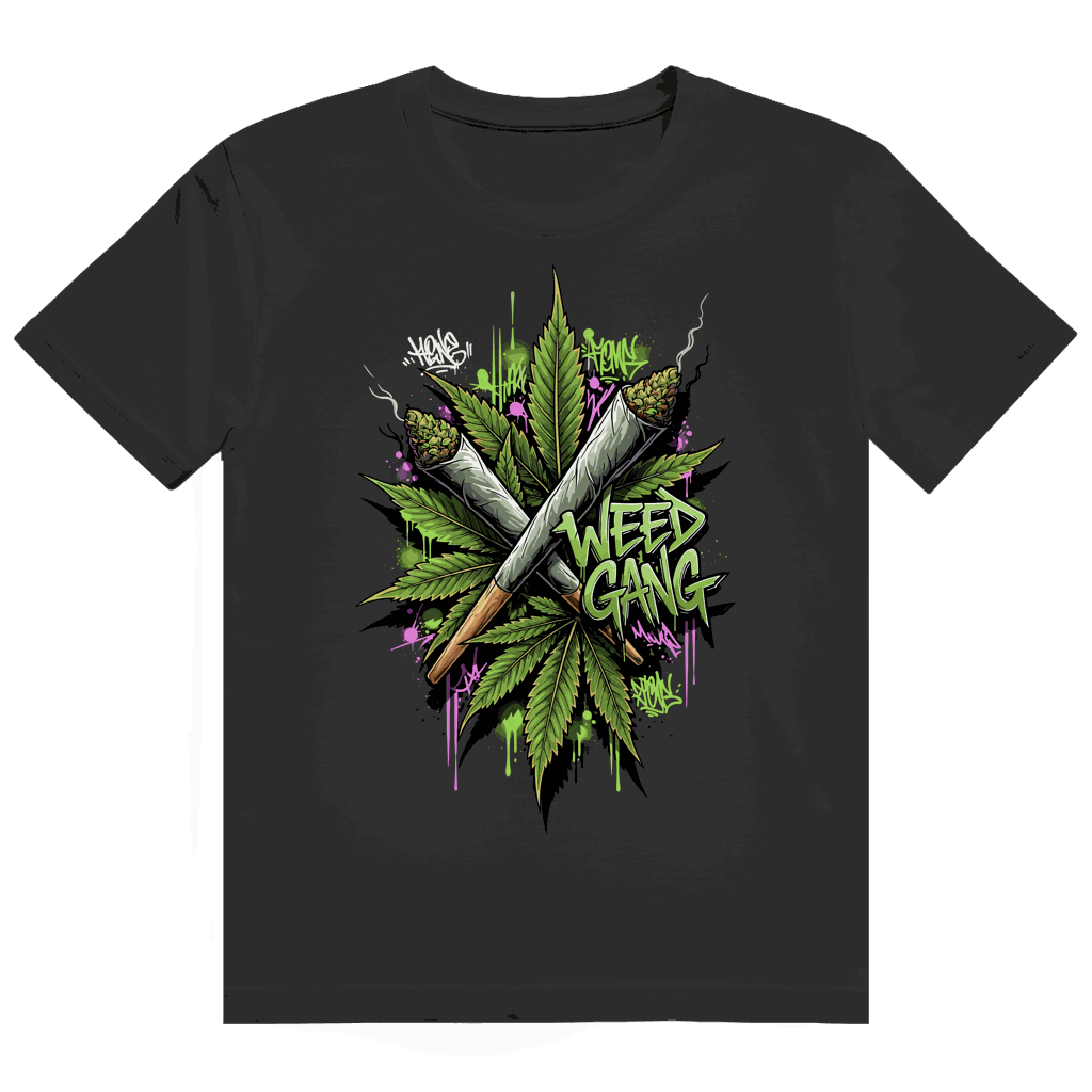 Division420 Heavy Cotton T-Shirt Weed Gang aus 100% Baumwolle mit modernem Tubular Fit und nachhaltiger Produktion