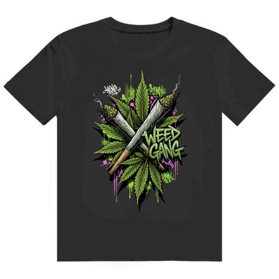 Division420 Heavy Cotton T-Shirt Weed Gang aus 100% Baumwolle mit modernem Tubular Fit und nachhaltiger Produktion
