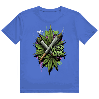 Heavy Cotton T-Shirt Weed Gang von Division420 in unisex Tubular Fit aus 100% Baumwolle mit robustem Rippkragen und nachhaltiger Herstellung