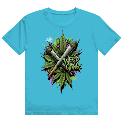 Division420 Heavy Cotton T-Shirt Weed Gang aus 100% ringgesponnener Baumwolle mit modernem Tubular Fit und nachhaltiger Produktion