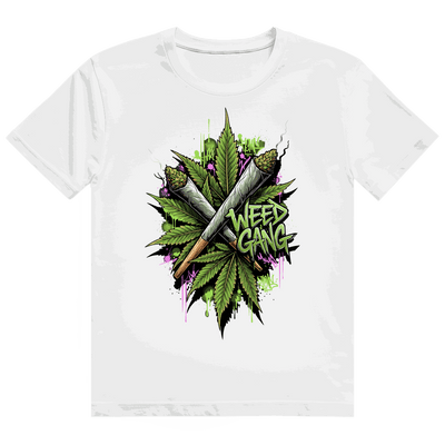 Heavy Cotton T-Shirt von Division420 mit Weed Gang Print, aus nachhaltiger Baumwolle, gemütlich und langlebig.