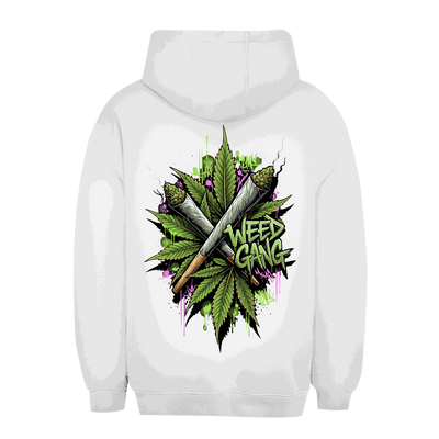 Unisex Oversize Hoodie von Division420 mit Weed Gang Print, urbaner Style, nachhaltige Baumwolle, gemütlicher Schnitt und Kängurutasche