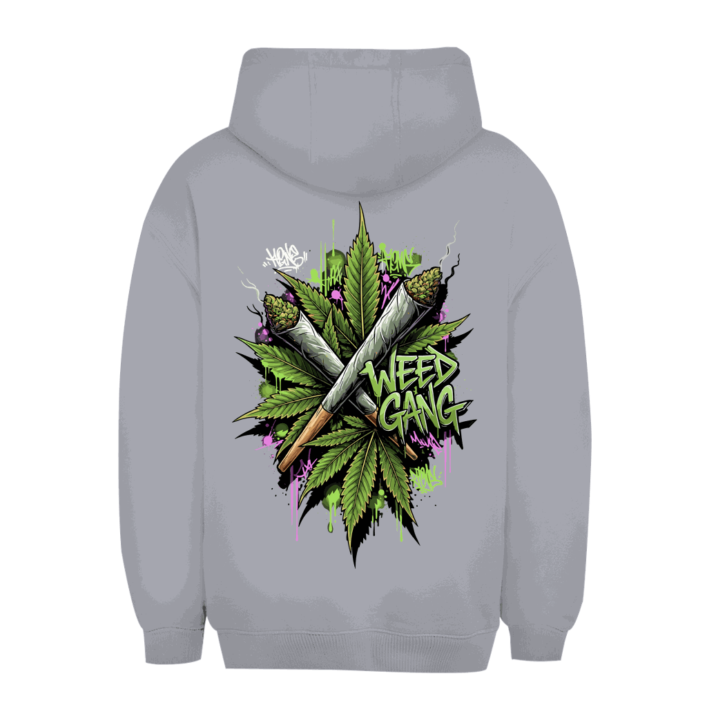 Unisex Oversize Hoodie von Division420 mit Weed Gang Print in entspanntem urbanen Stil