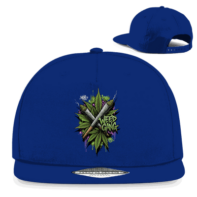 Division420 Snapback Cap Weed Gang aus Baumwoll-Twill mit flachem Schirm und Retro-Verschluss