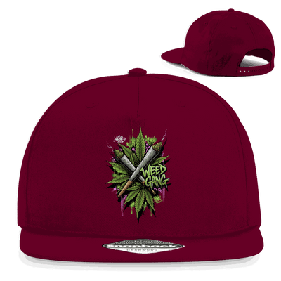 Snapback Cap Division420 Weed Gang aus Baumwoll-Twill mit flachem Schirm und Retro Snapback-Verschluss