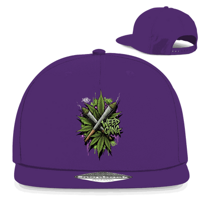 Division420 Snapback Cap Weed Gang aus Baumwoll-Twill mit Retro Snapback-Verschluss und flachem Schirm