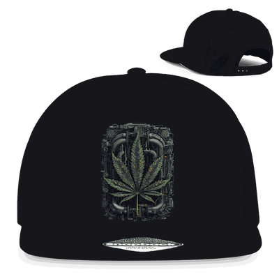 Snapback Rapper Cap - Weed Leaf Cyber Art | Division420®