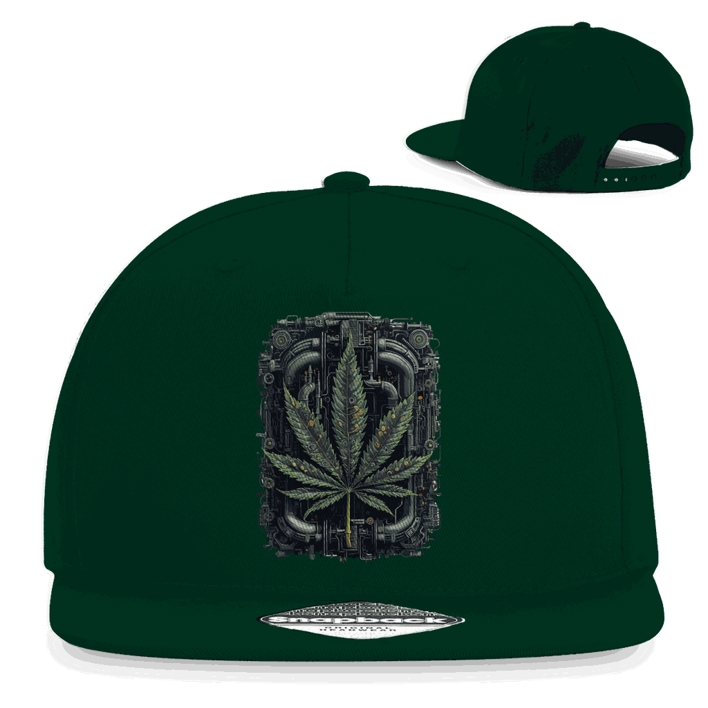 Snapback Rapper Cap - Weed Leaf Cyber Art | Division420®
