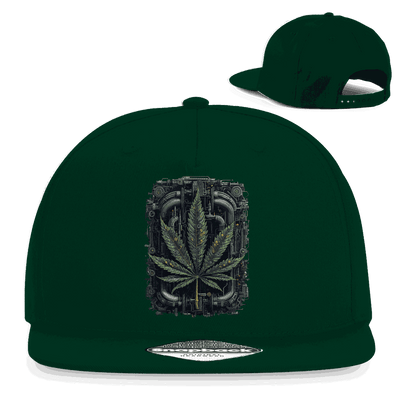 Snapback Rapper Cap - Weed Leaf Cyber Art | Division420®