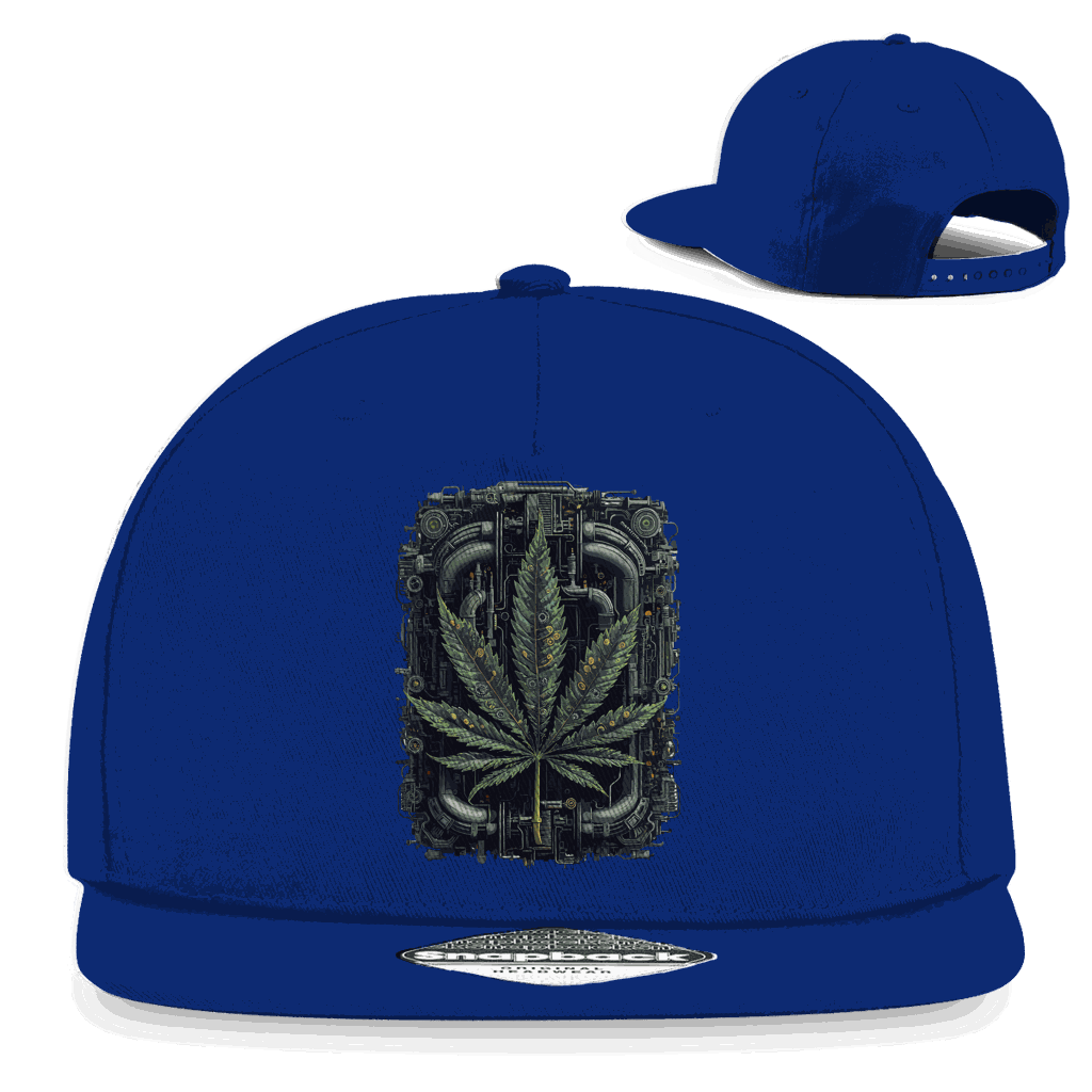 Snapback Rapper Cap - Weed Leaf Cyber Art | Division420®