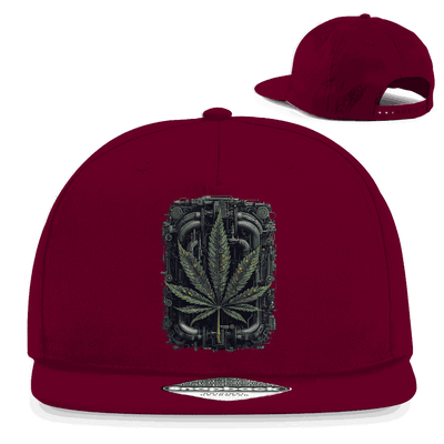 Snapback Rapper Cap - Weed Leaf Cyber Art | Division420®