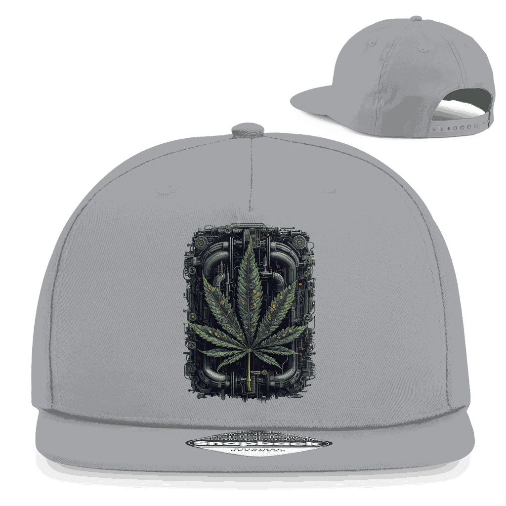 Snapback Rapper Cap - Weed Leaf Cyber Art | Division420®
