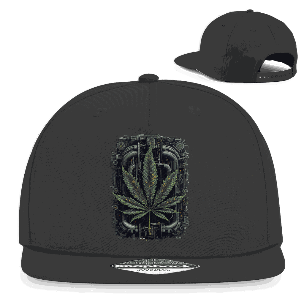 Snapback Rapper Cap - Weed Leaf Cyber Art | Division420®