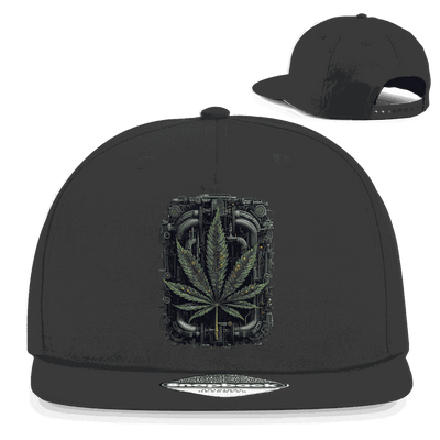 Snapback Rapper Cap - Weed Leaf Cyber Art | Division420®