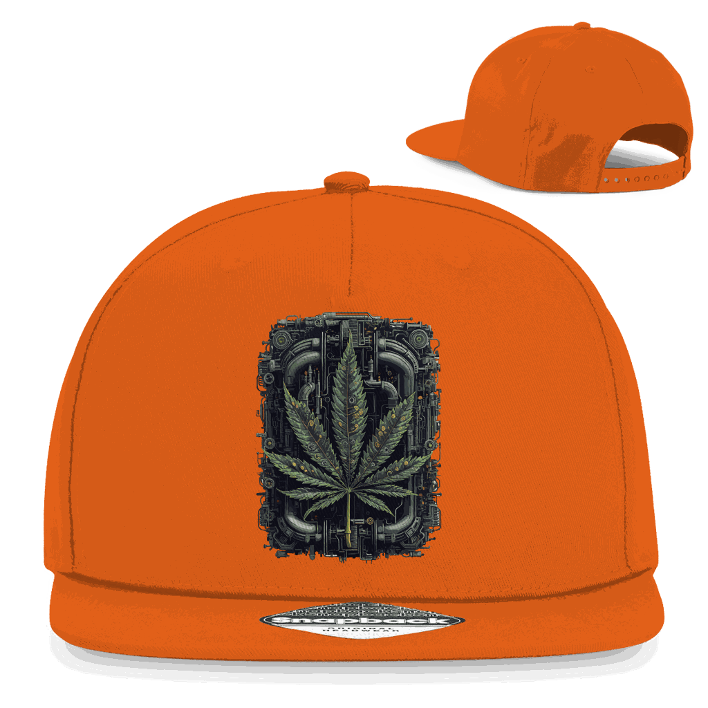 Snapback Rapper Cap - Weed Leaf Cyber Art | Division420®