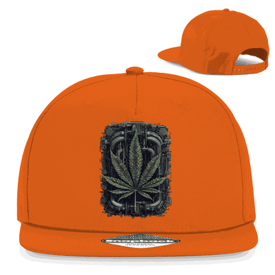 Snapback Rapper Cap - Weed Leaf Cyber Art | Division420®