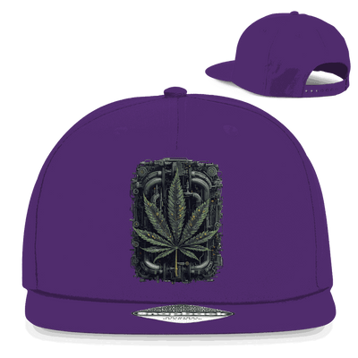 Snapback Rapper Cap - Weed Leaf Cyber Art | Division420®