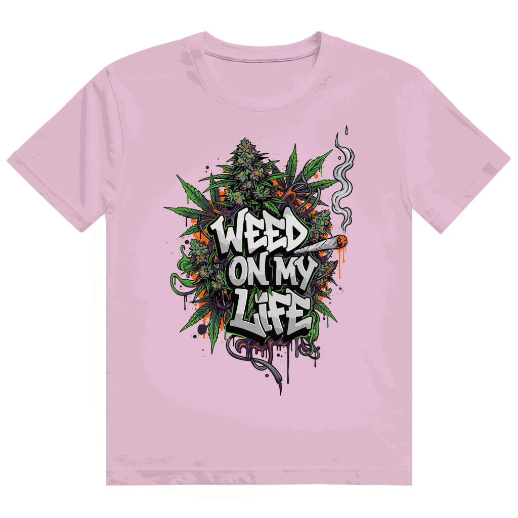 Heavy Cotton T-Shirt von Division420 mit Weed on my Life Print und nachhaltiger Baumwolle